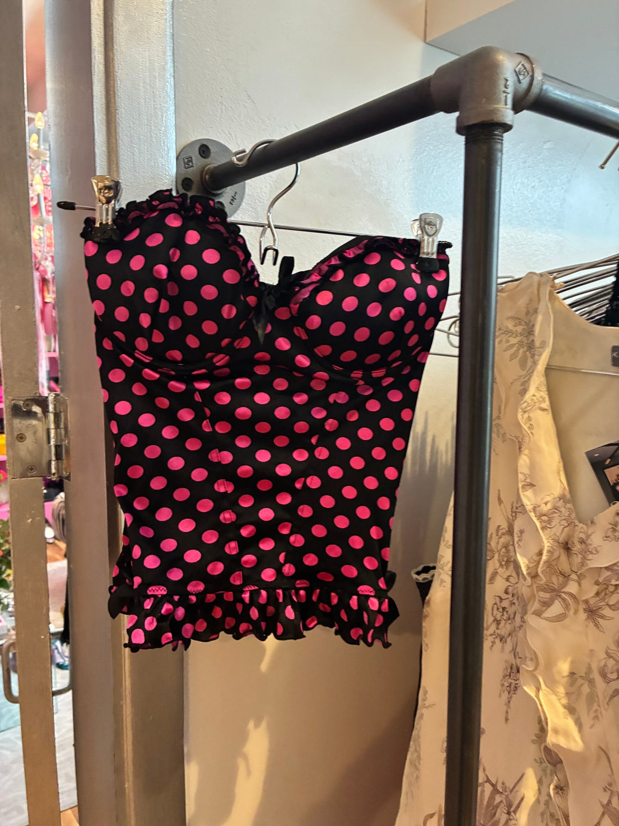 black and pink corset