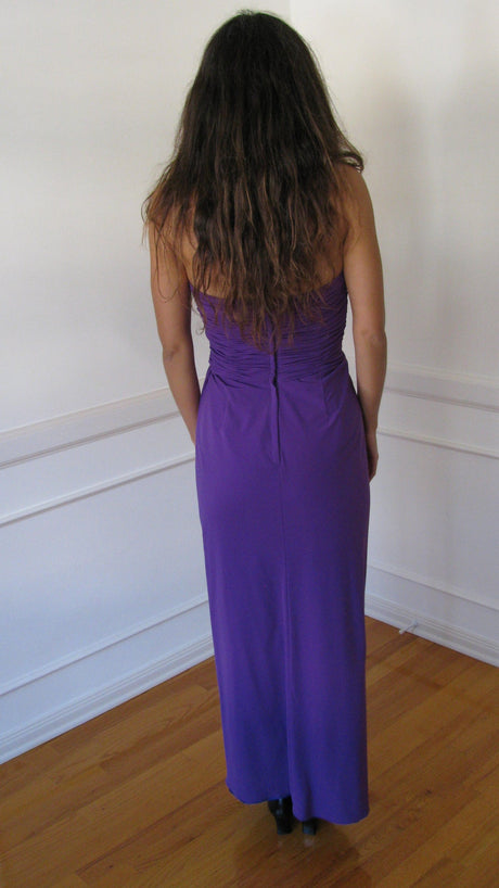 1980's Victor Costa Purple Gown
