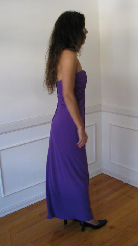 1980's Victor Costa Purple Gown