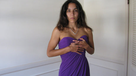 1980's Victor Costa Purple Gown