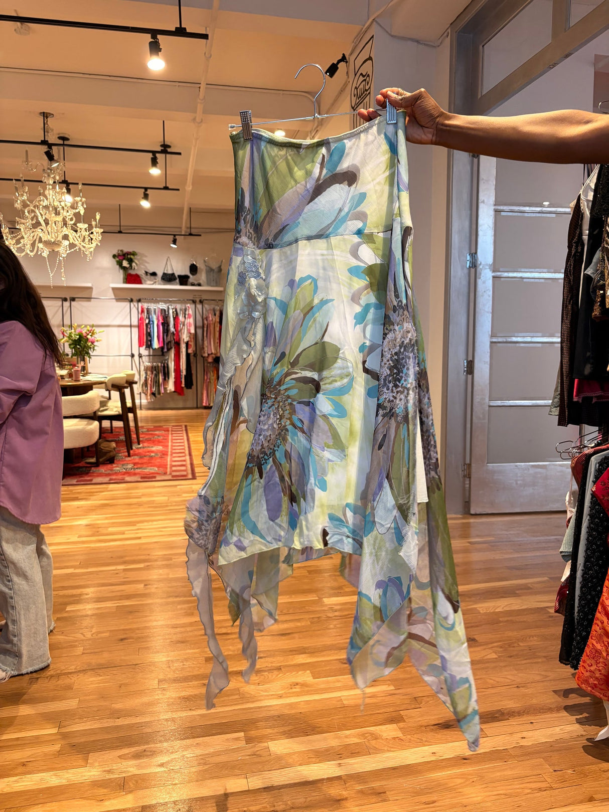 asymmetrical maxi skirt