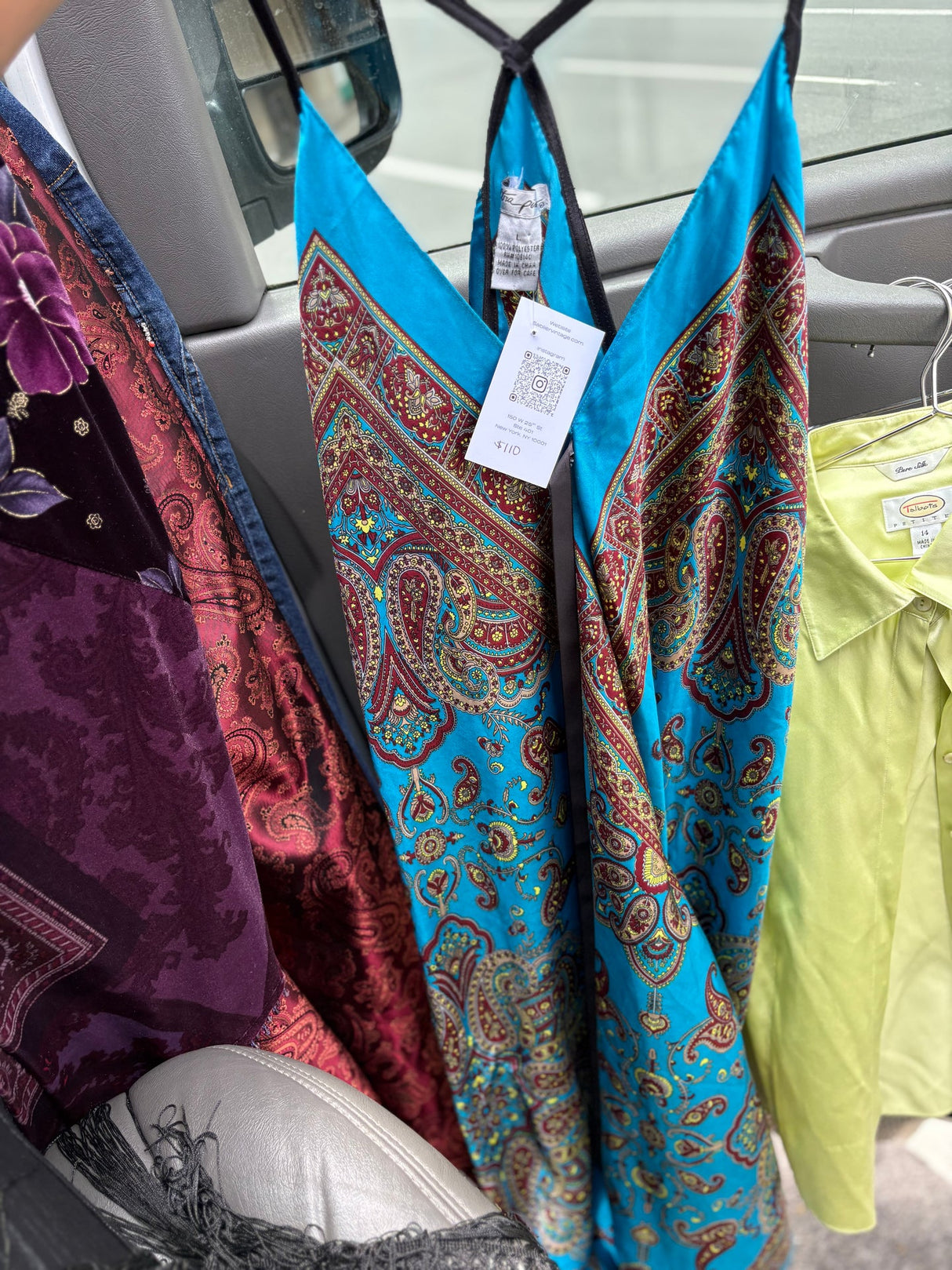 blue paisley summer dress