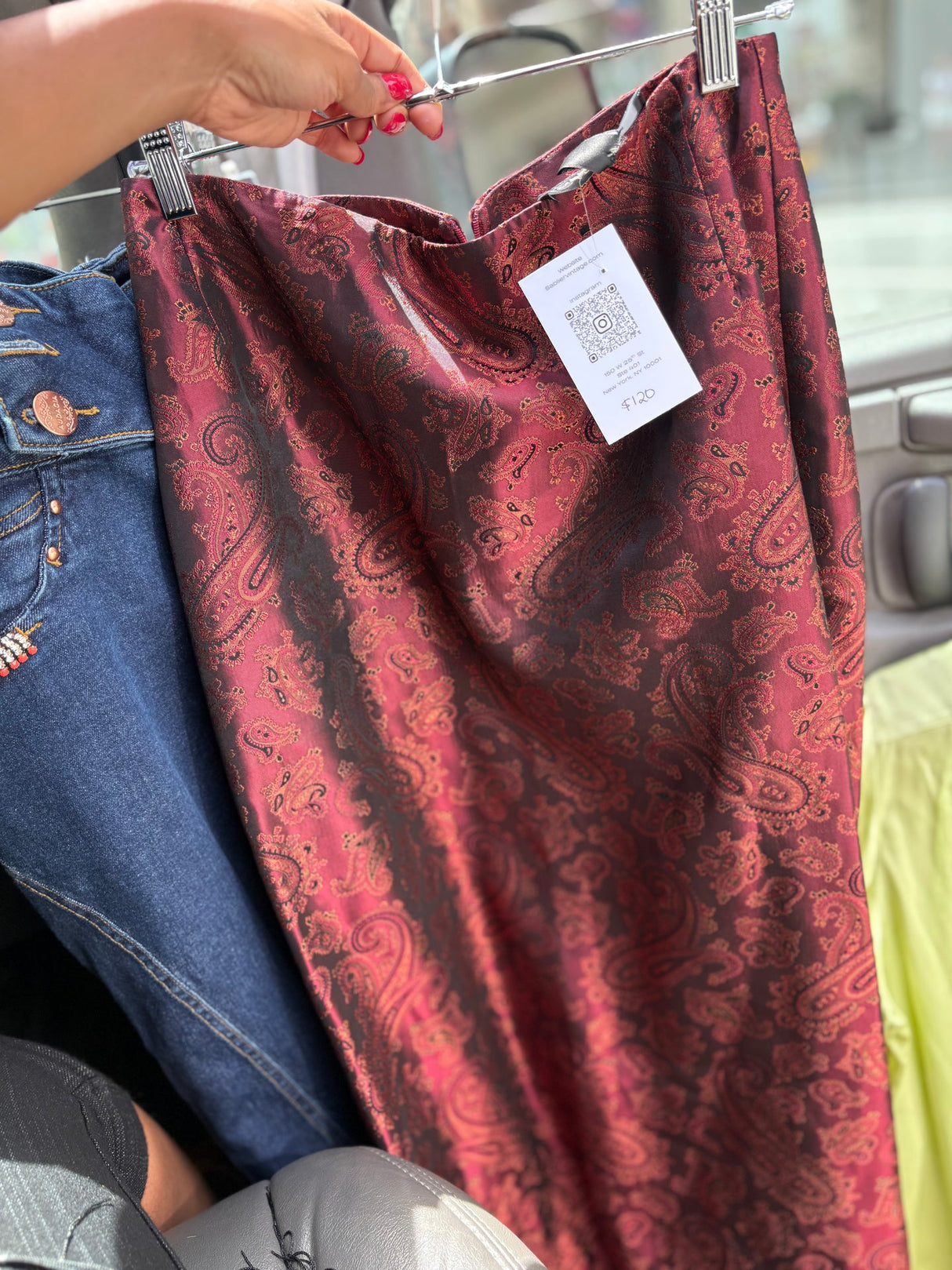 paisley maxi skirt
