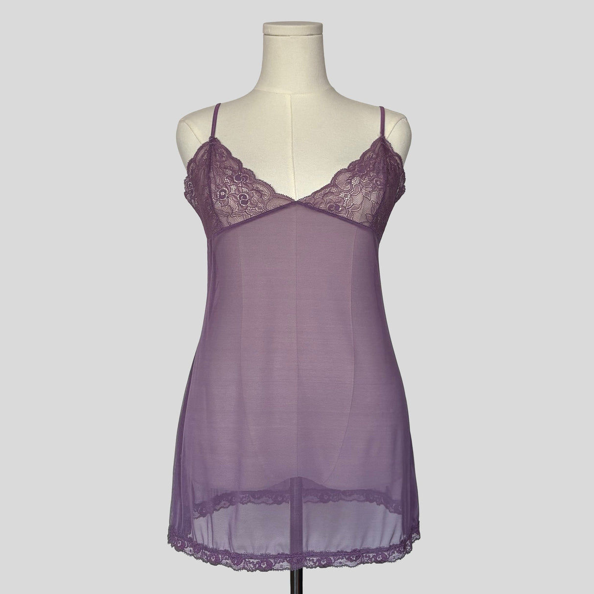 Sheer lace bust slip