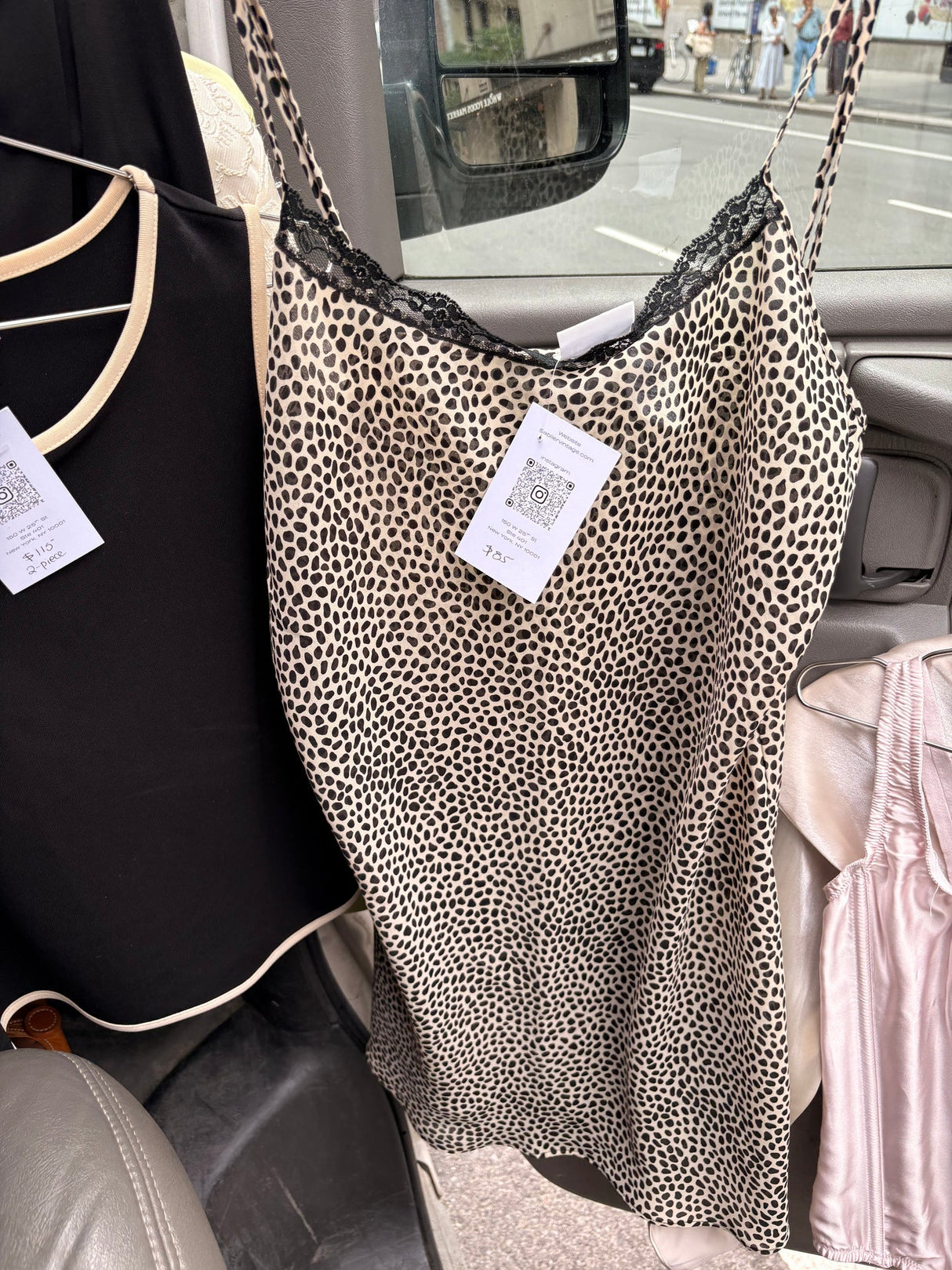 Dalmatian print slip dress
