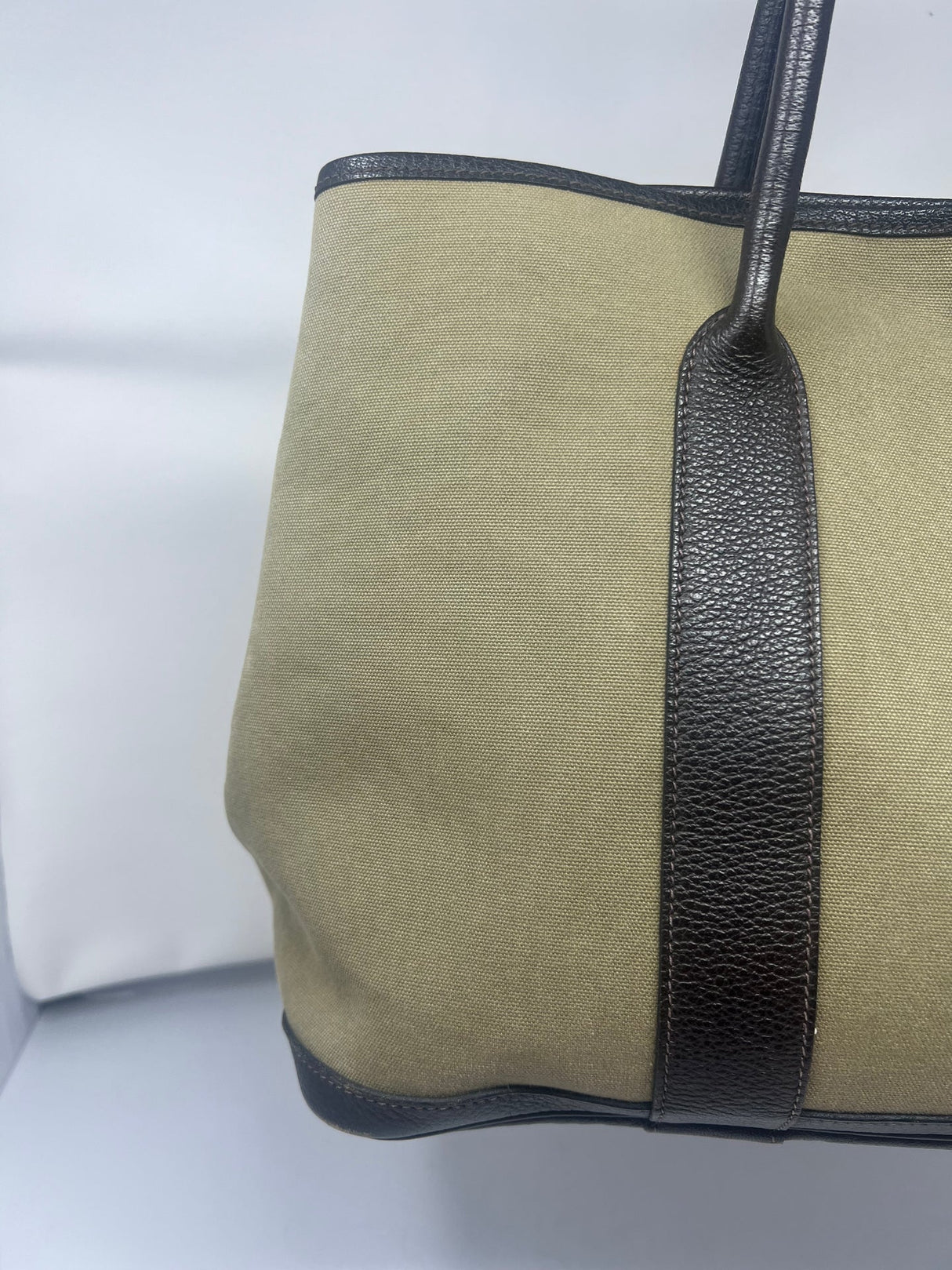 Hermes Garden Party Khaki Tote