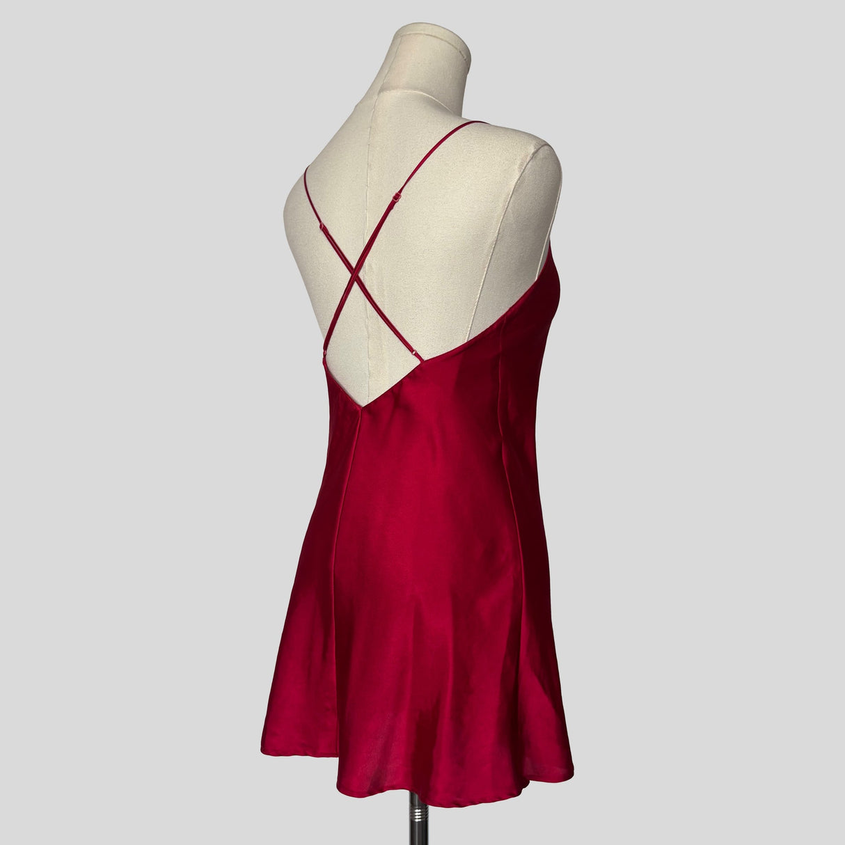 Silky ruched slip