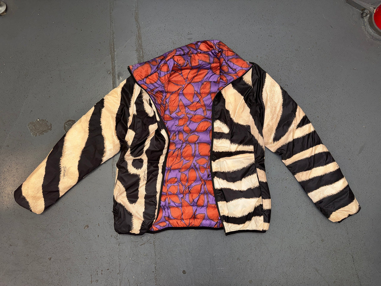 JUST CAVALLI Tiger Print Reversible Puffer Jacket