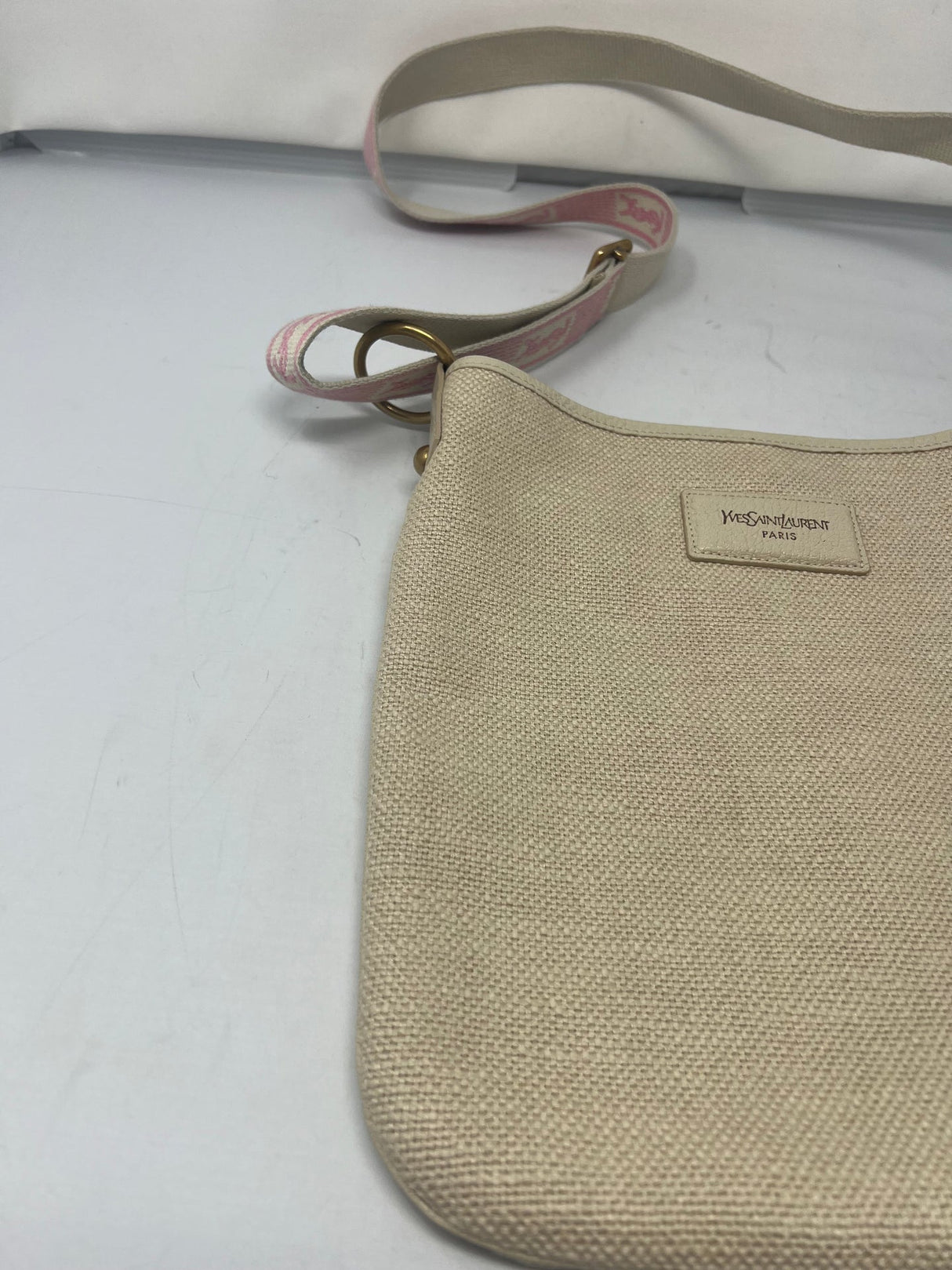 YSL Vintage canvas shoulder/crossbody bag