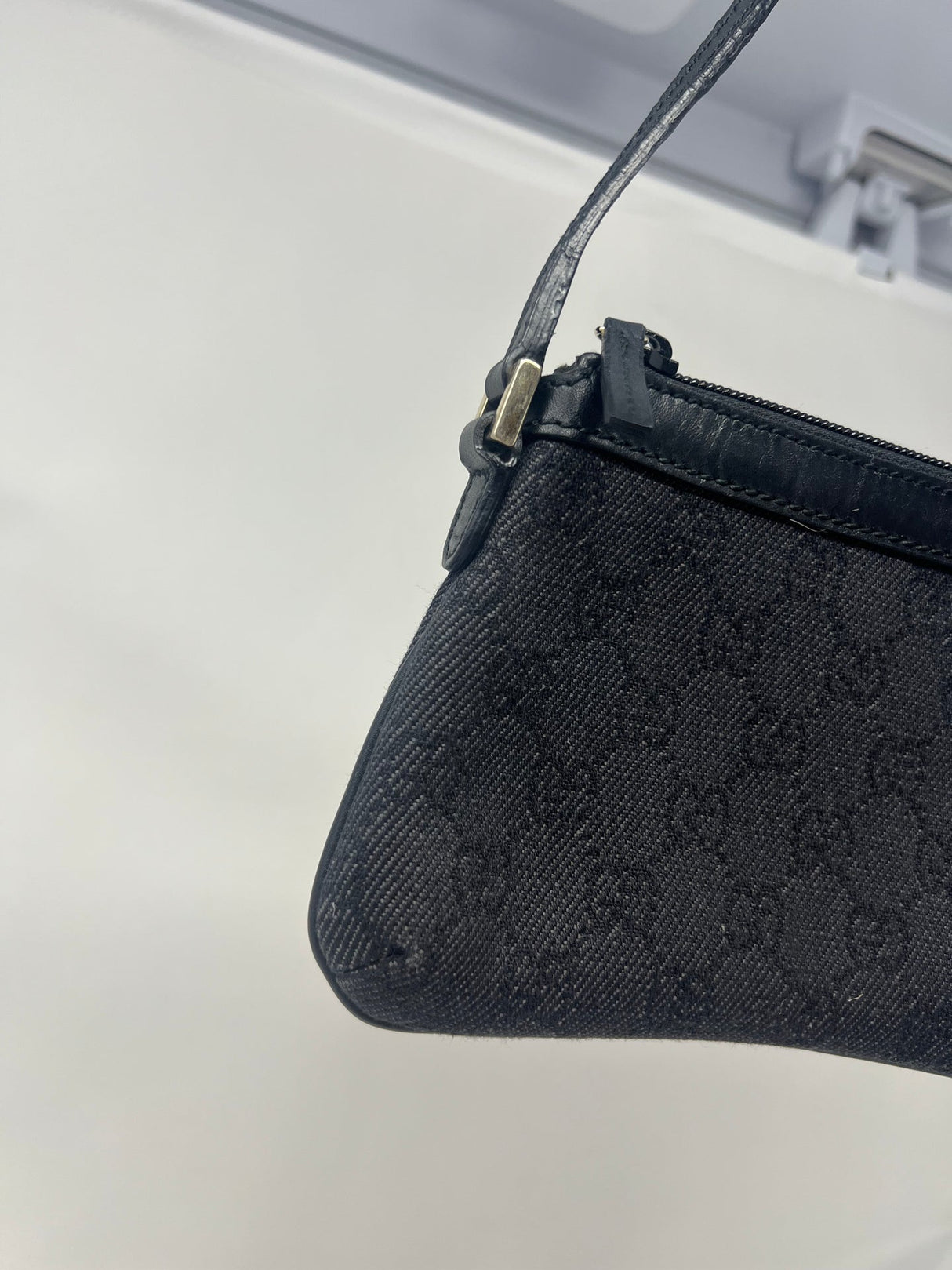 Gucci Small GG Canvas Black Shoulder Bag