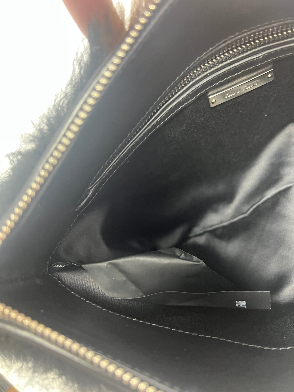 Miu Miu Sheep Fur Clutch Bag