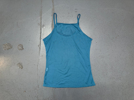GAPA PARIS Teal Mesh Tank Top