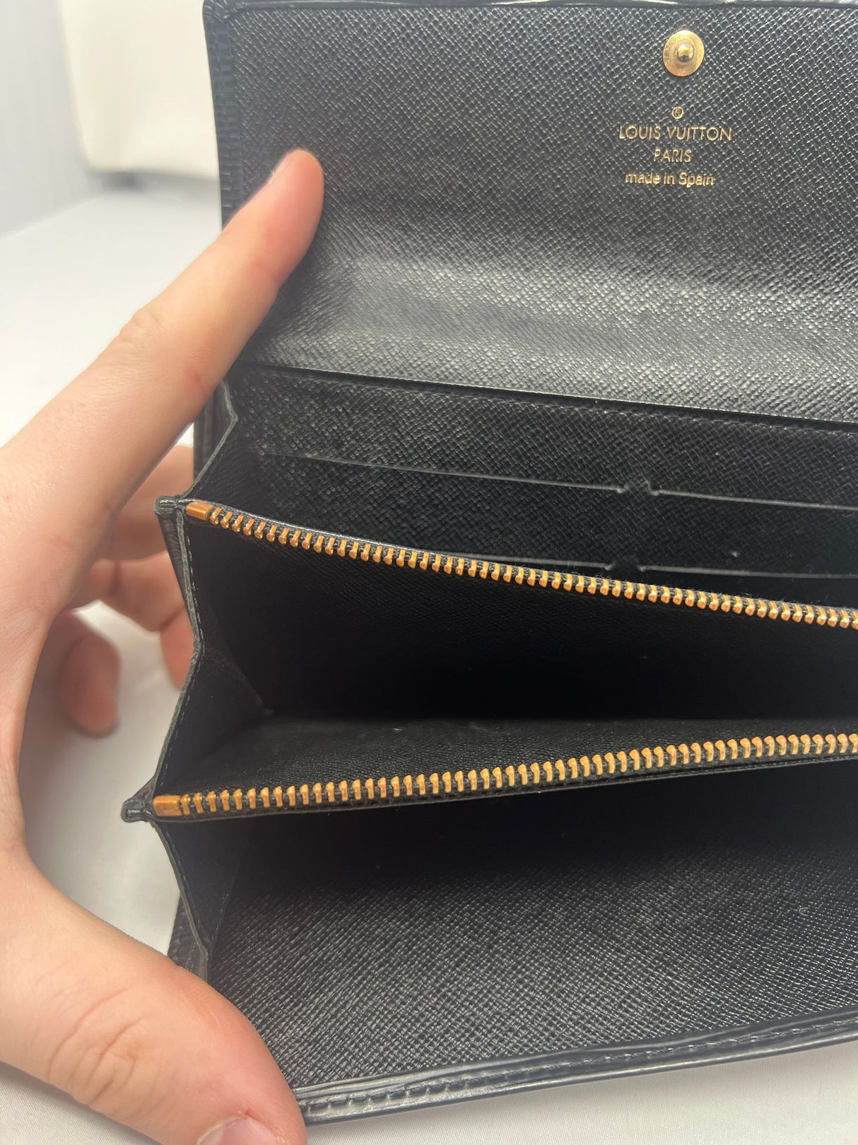 Louis Vuitton Epi Leather Long Wallet Black