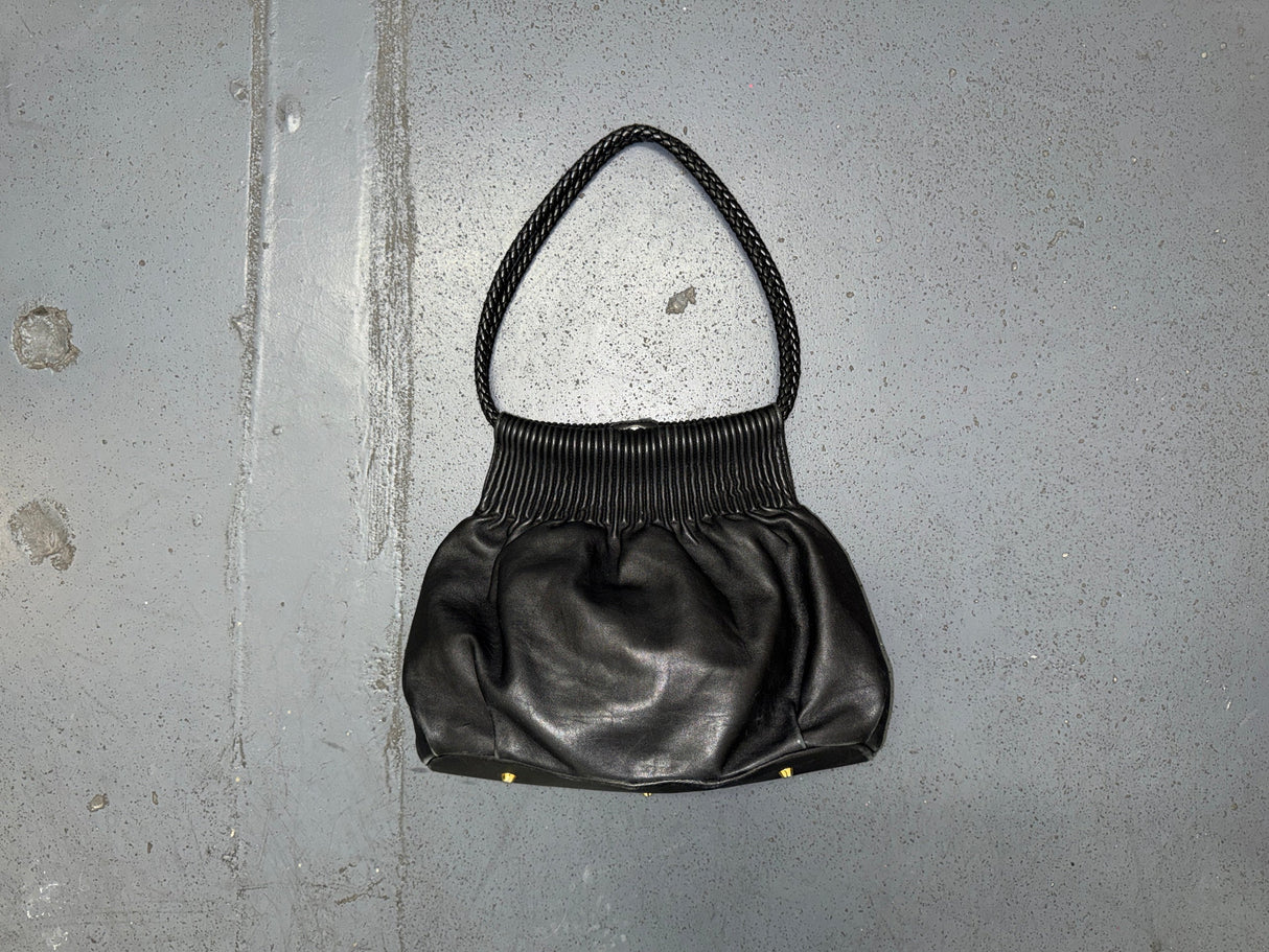 PAOLO MASI Black Leather Shoulder Bag