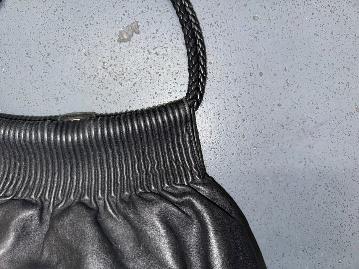 PAOLO MASI Black Leather Shoulder Bag