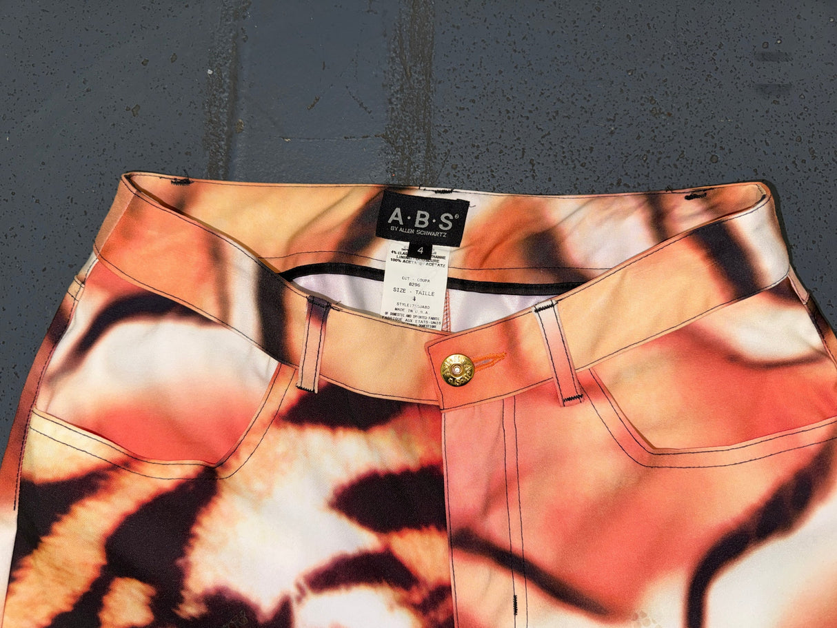 Tiger Print Sequin Flare Pants