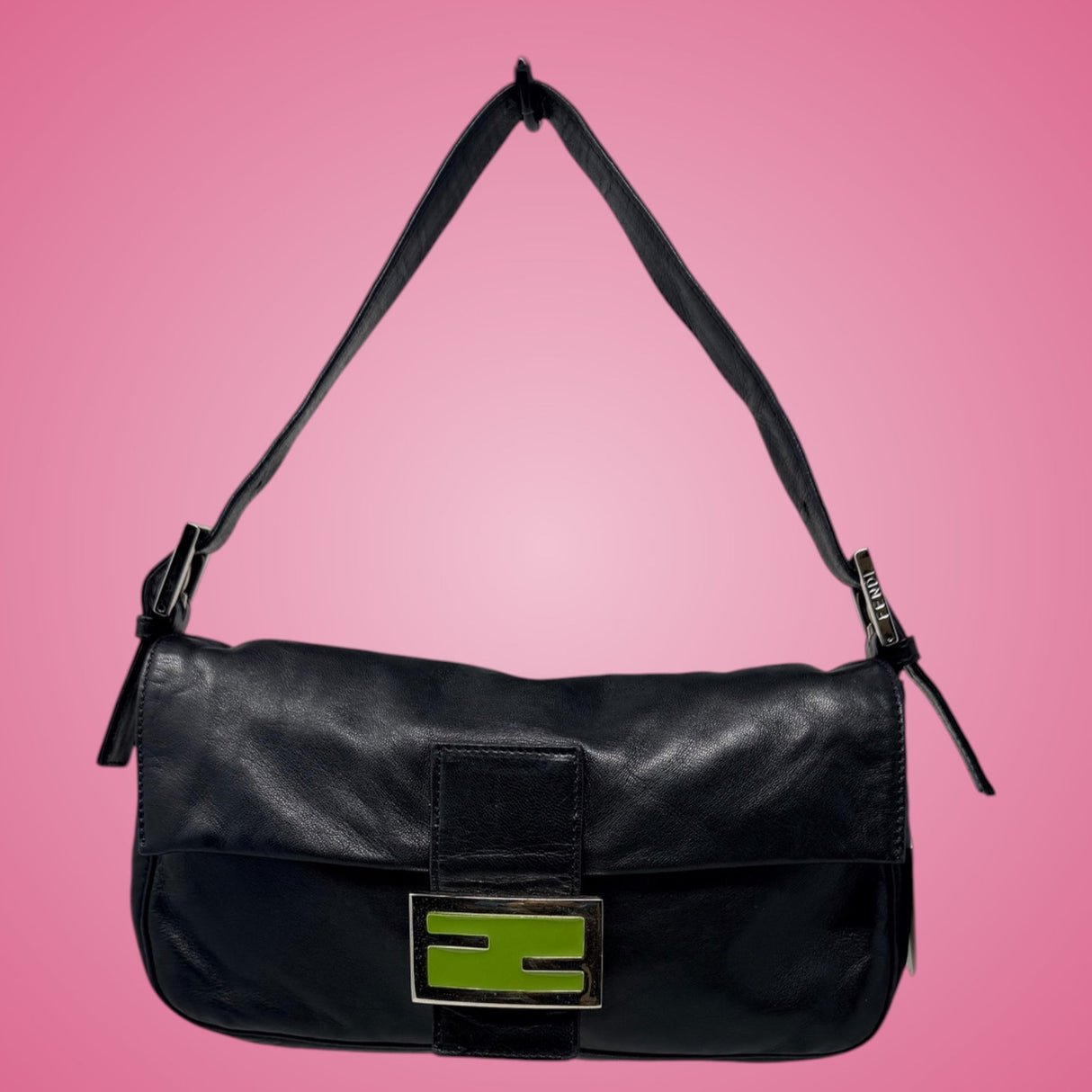 Fendi Baguette Black Leather