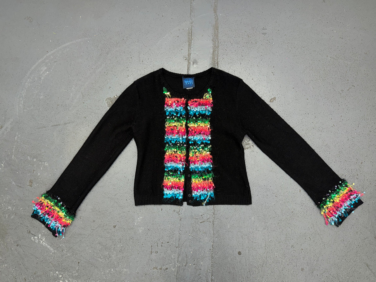 KENZO JEANS Black Sequin Sweater