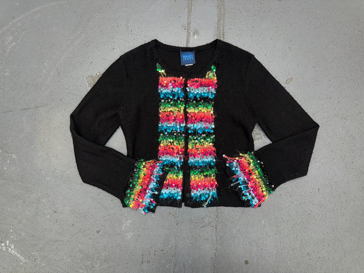 KENZO JEANS Black Sequin Sweater
