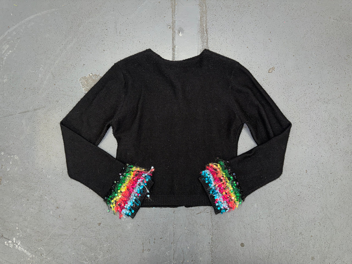 KENZO JEANS Black Sequin Sweater