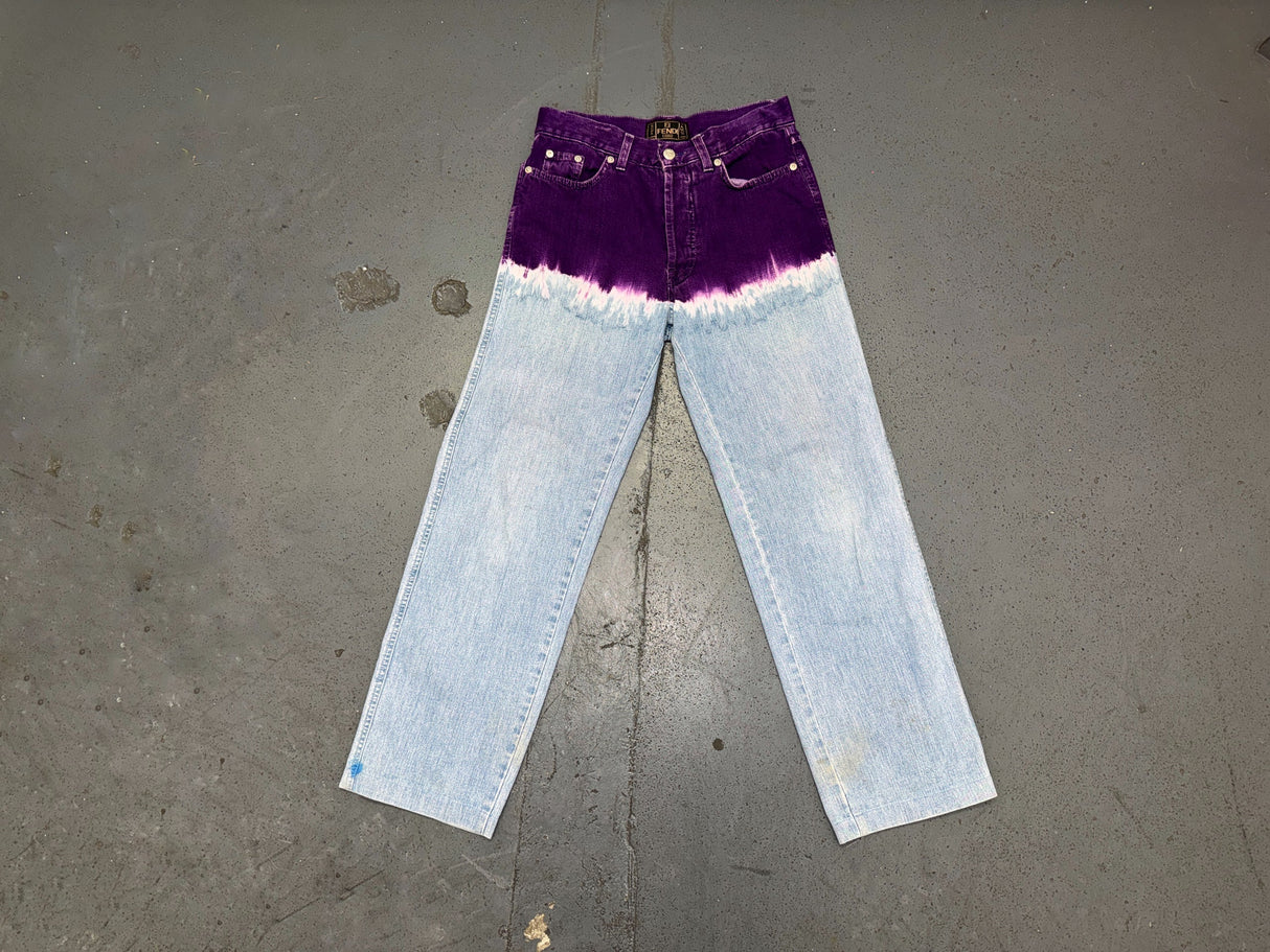 FENDI Purple Tie Dye Jeans