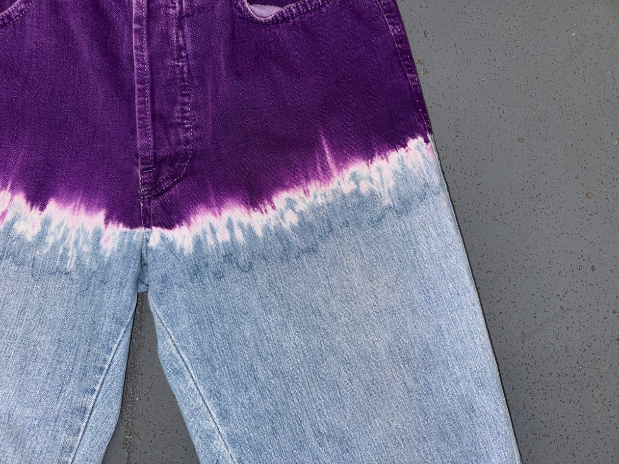 FENDI Purple Tie Dye Jeans