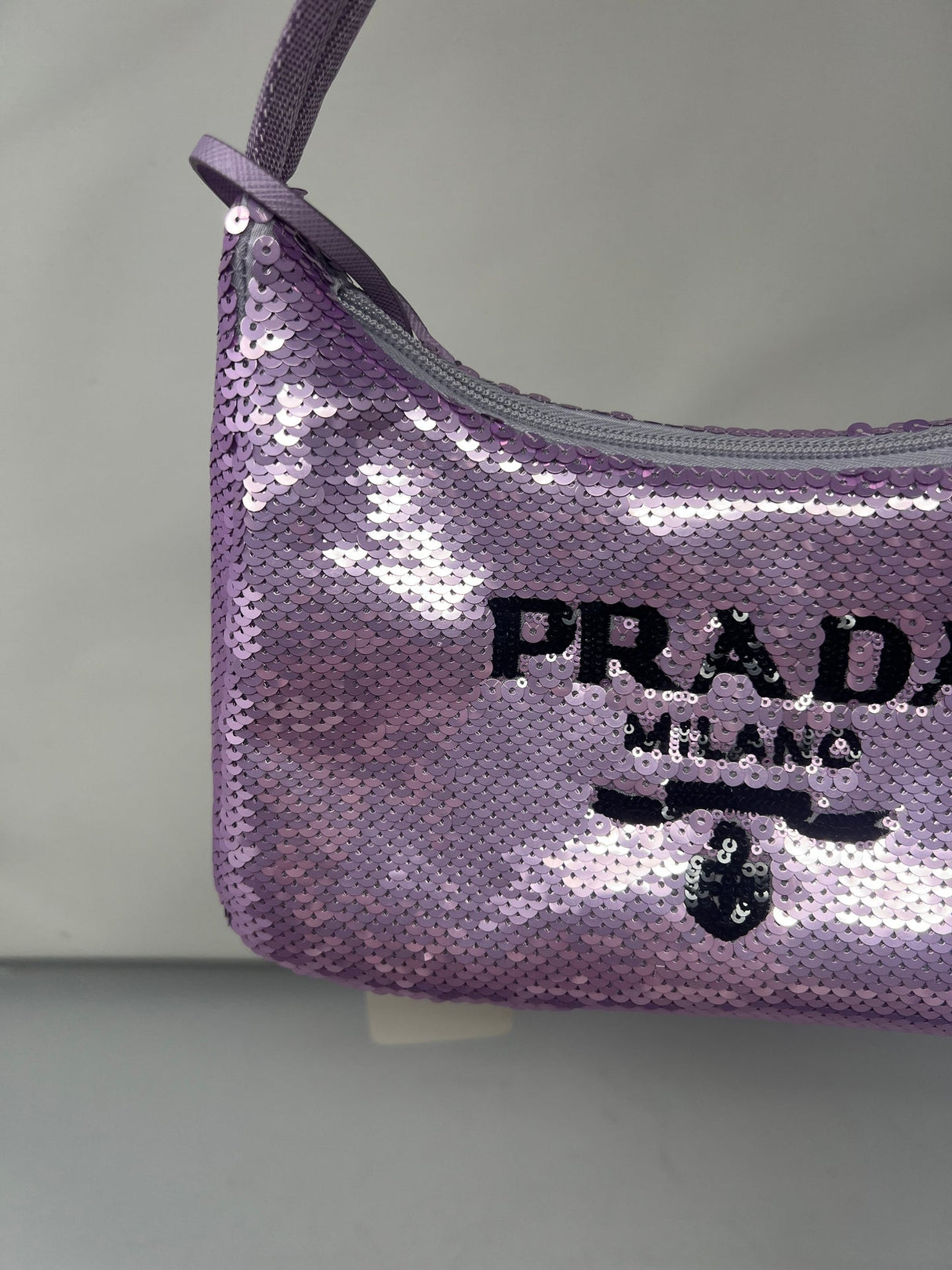 Prada Re-Edition 2000 Purple Sequin Paillettes Bag (comes in original box)