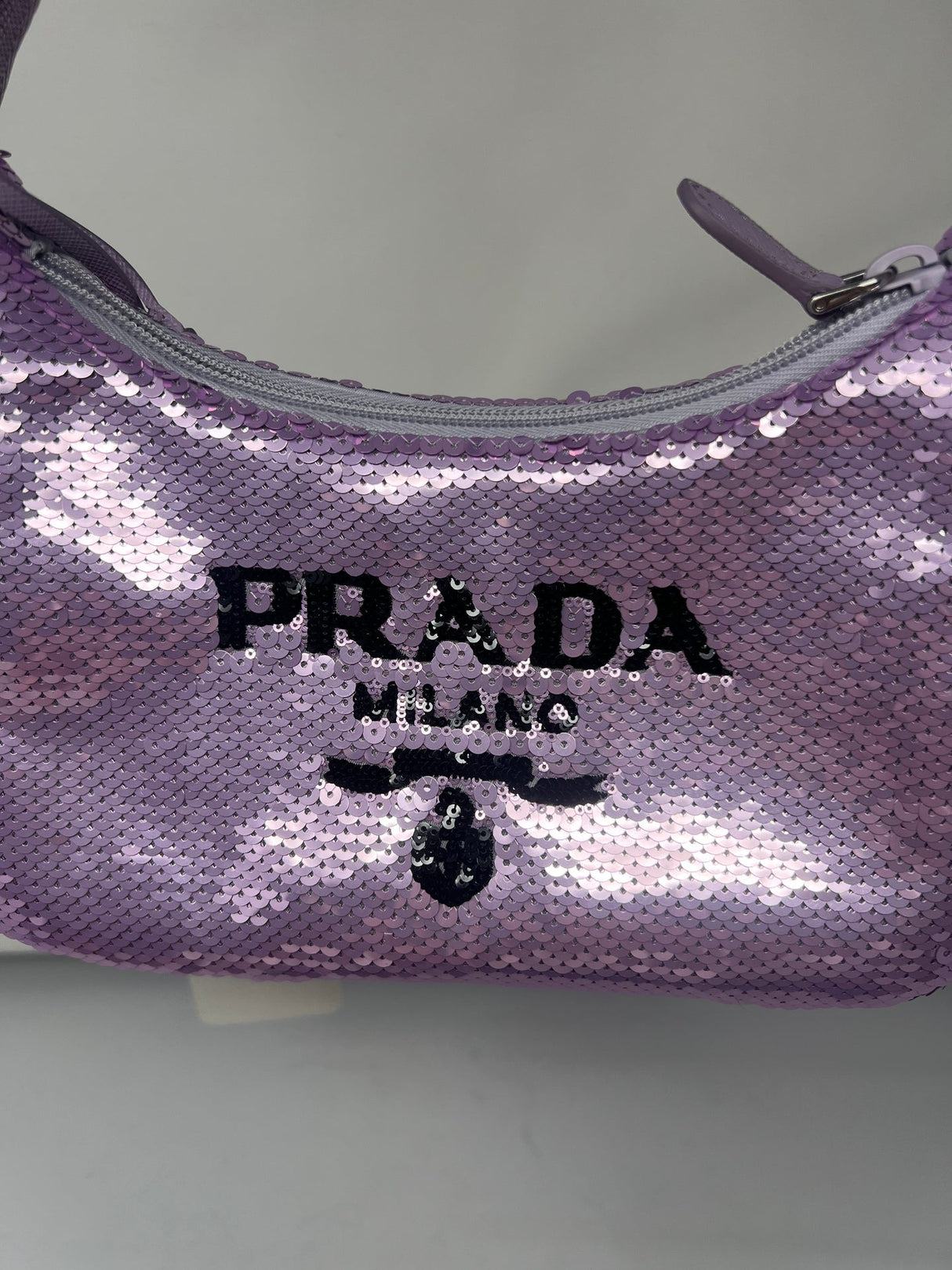 Prada Re-Edition 2000 Purple Sequin Paillettes Bag (comes in original box)