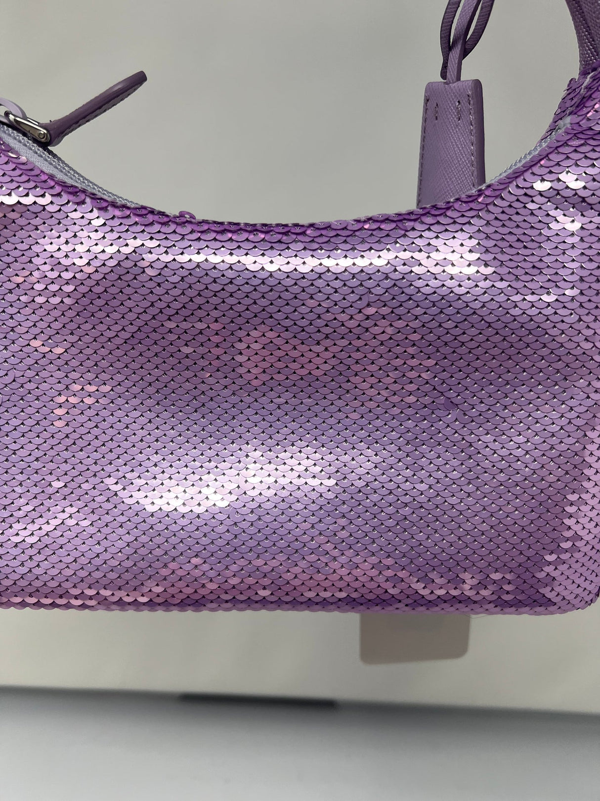 Prada Re-Edition 2000 Purple Sequin Paillettes Bag (comes in original box)