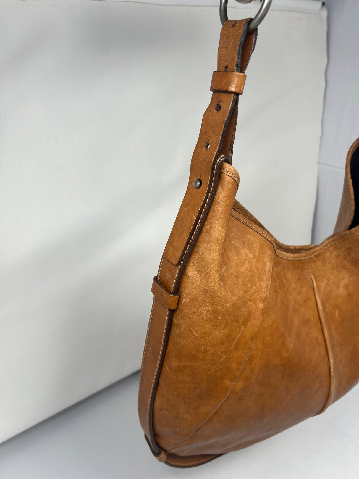YSL Mombasa Brown Leather Shoulder Bag