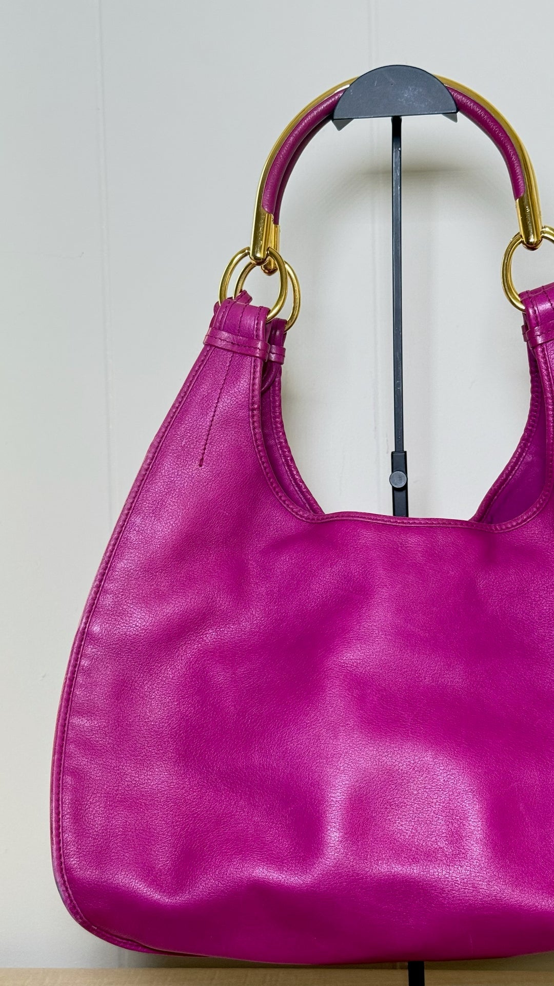Christian Dior Jeweled Pink Leather Hobo Bag