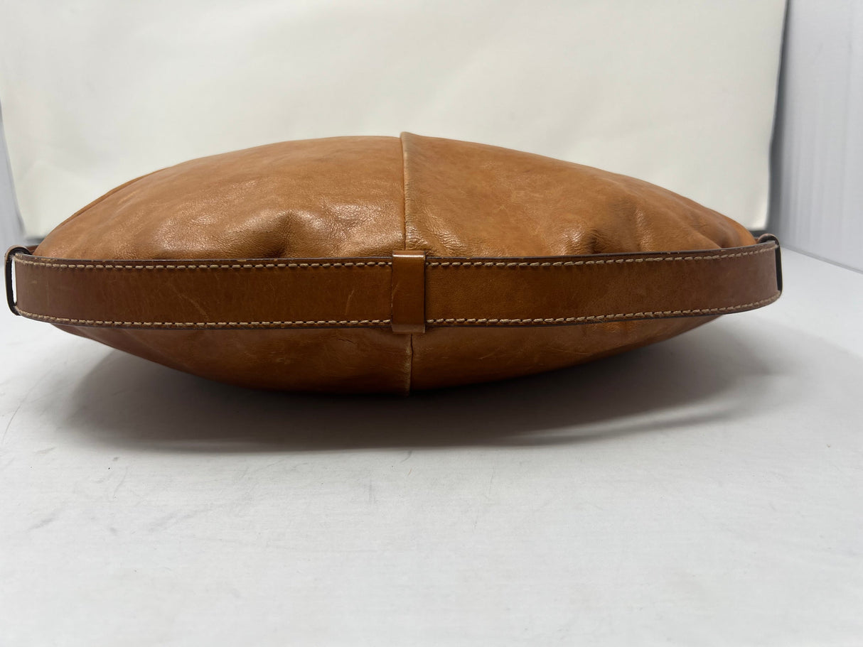 YSL Mombasa Brown Leather Shoulder Bag