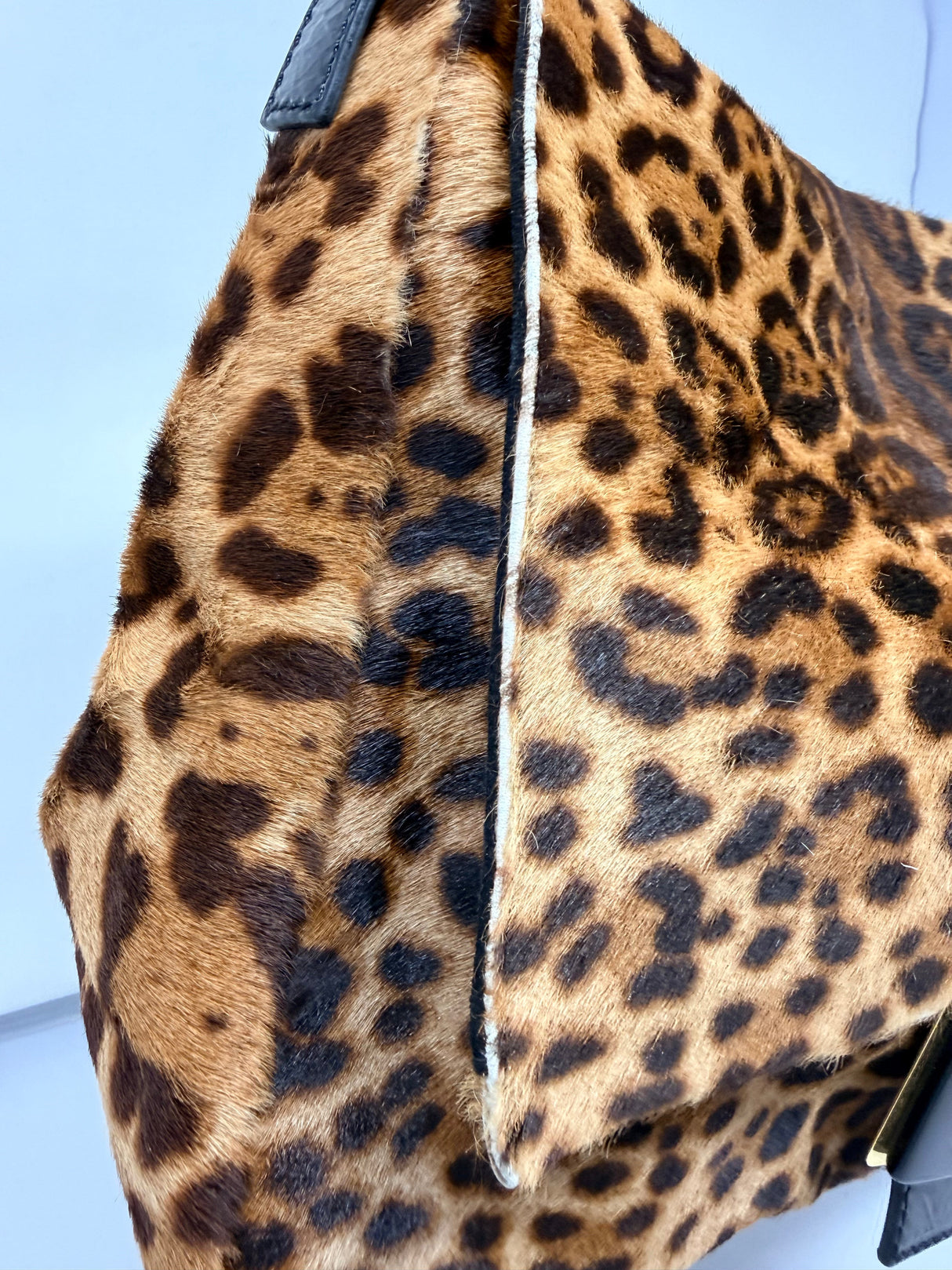 Fendi Mamma Baguette Leopard Print Pony Hair