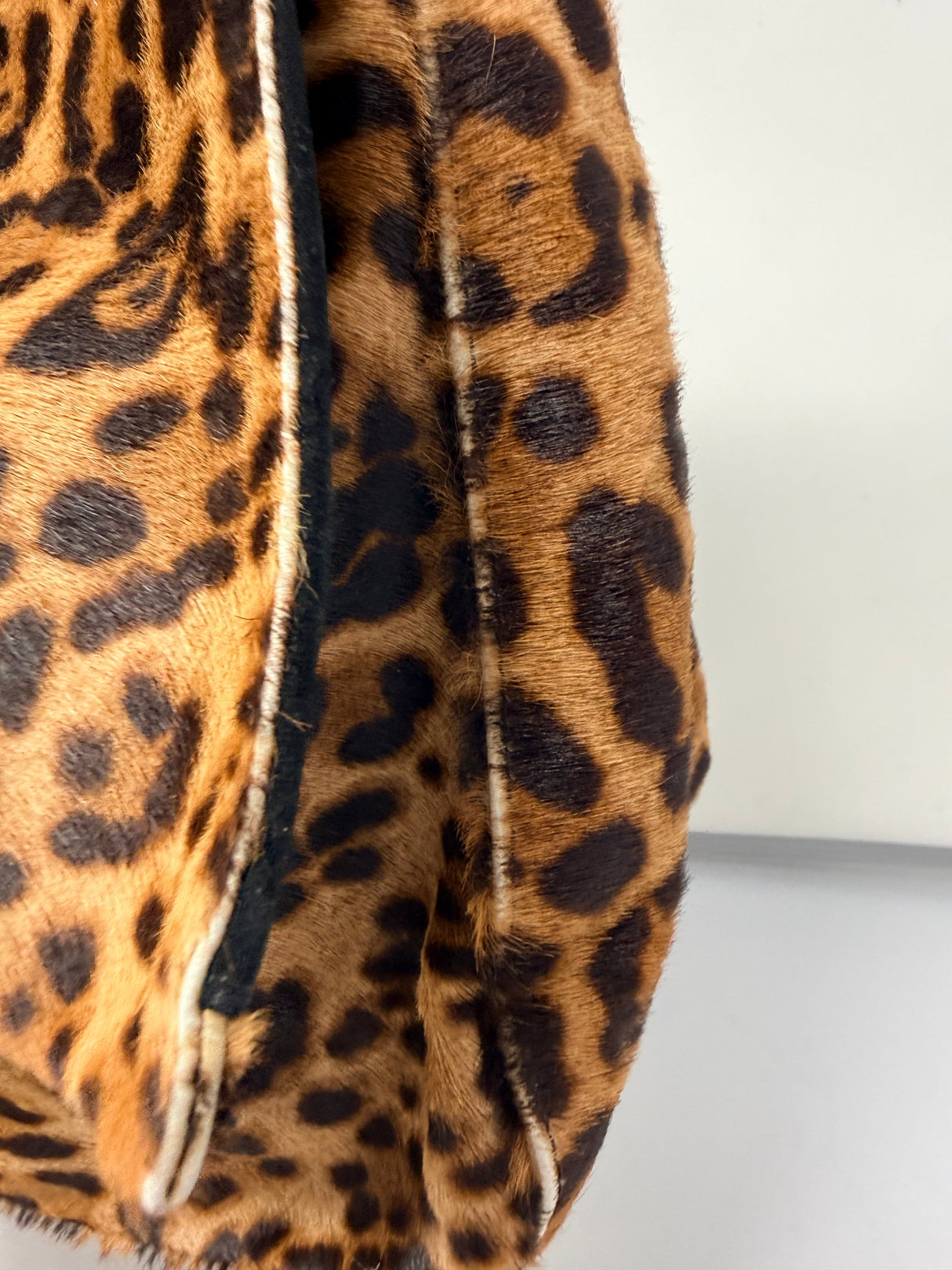 Fendi Mamma Baguette Leopard Print Pony Hair