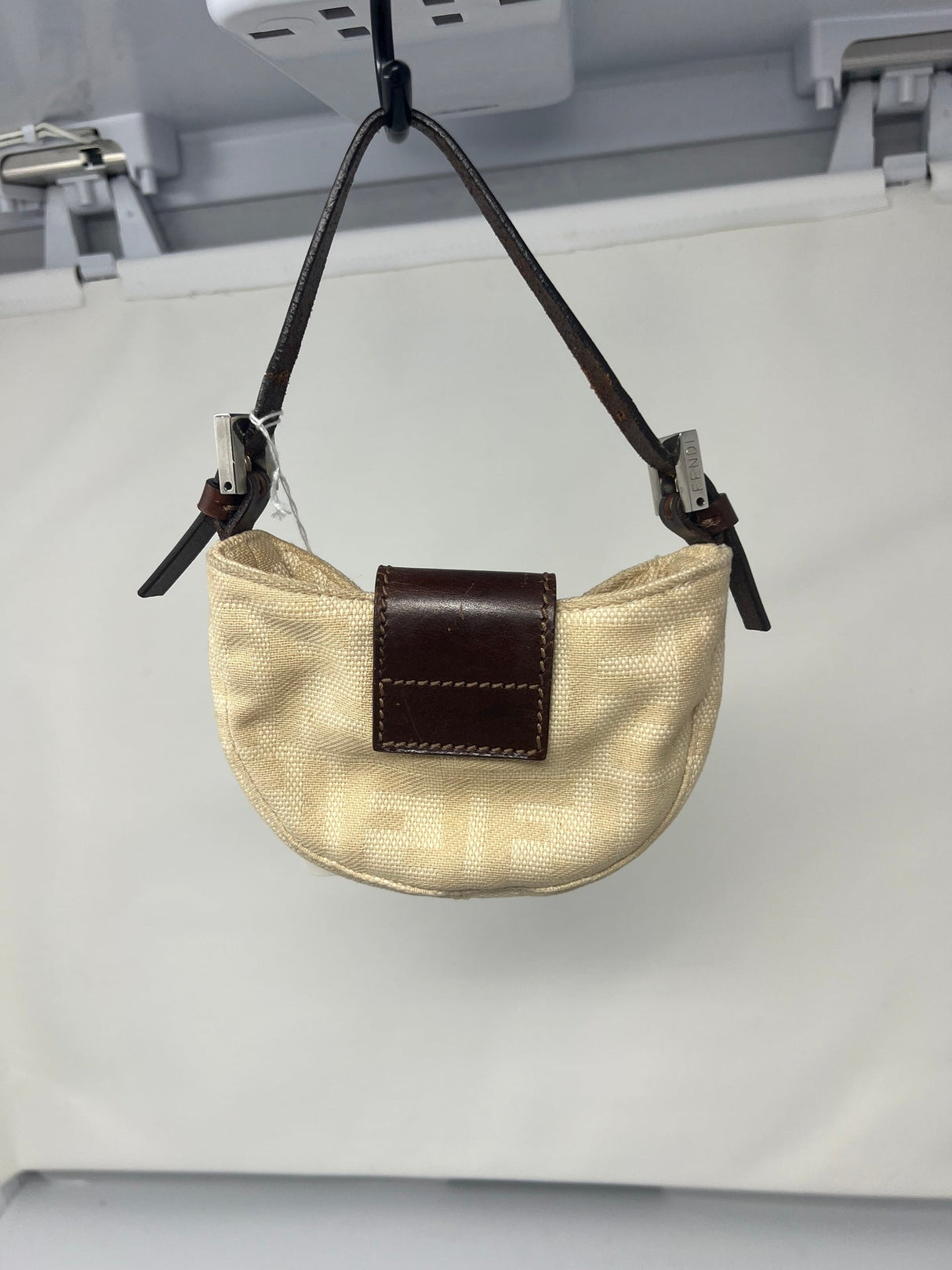 Fendi Mini Croissant Zucca Beige Canvas