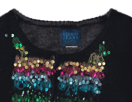 KENZO JEANS Black Sequin Sweater