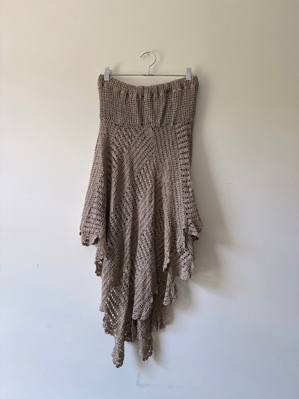 Cream crotchet skirt