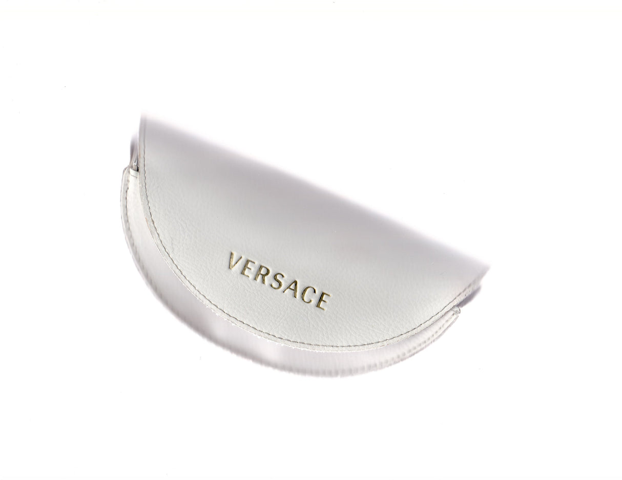 VERSACE Brown Shield Sunglasses with Silver Detail