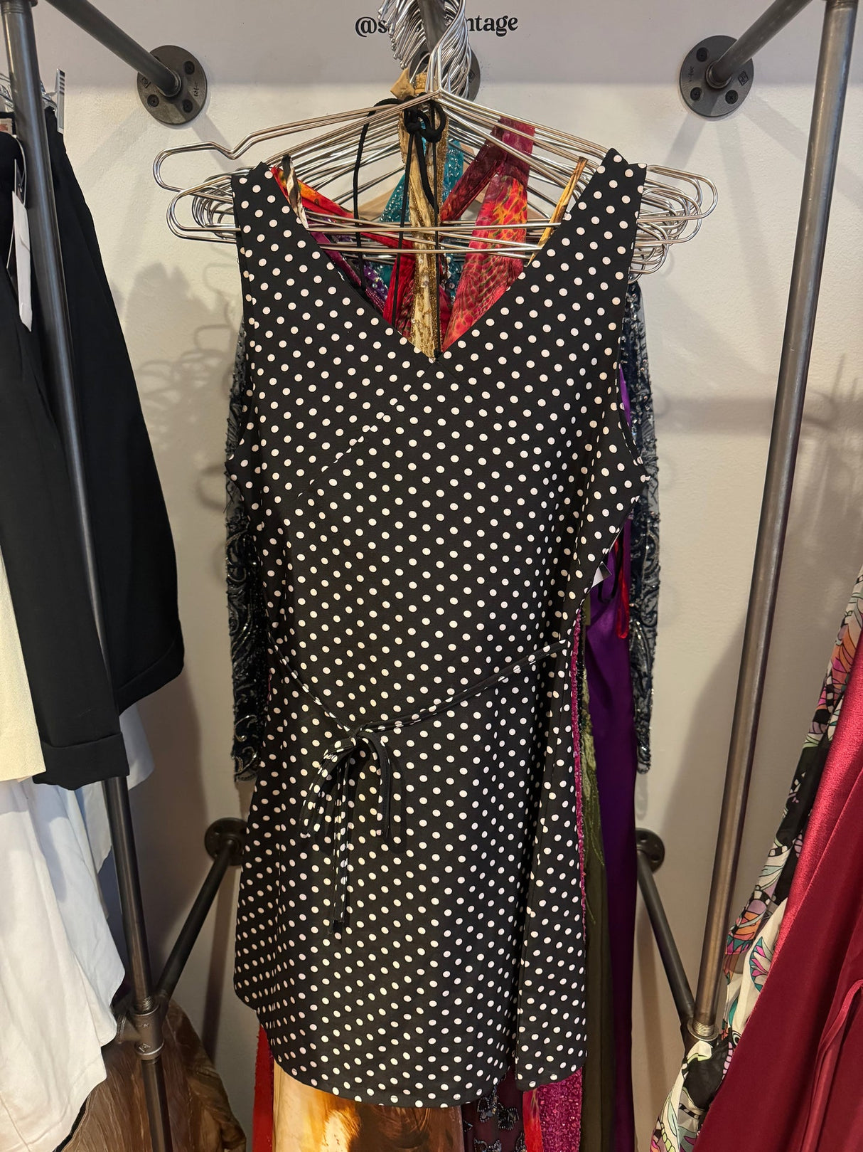 Polka dot midi dress