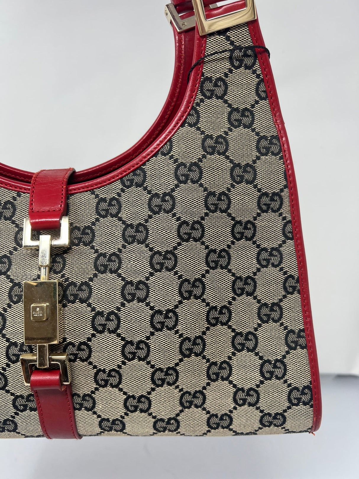 Gucci Jackie Small Red GG Canvas Shoulder Bag