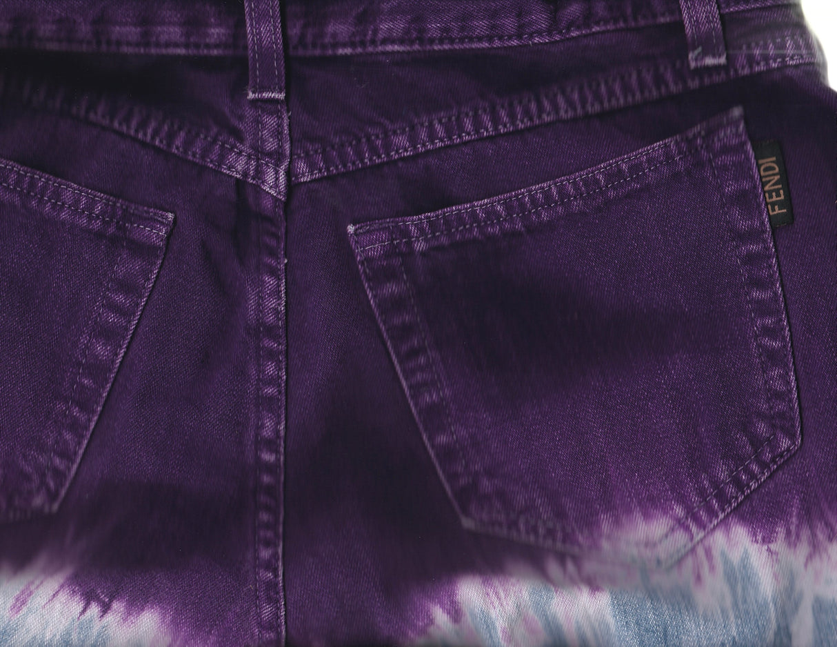 FENDI Purple Tie Dye Jeans