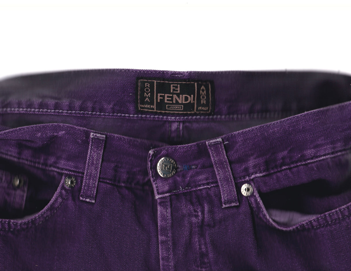 FENDI Purple Tie Dye Jeans