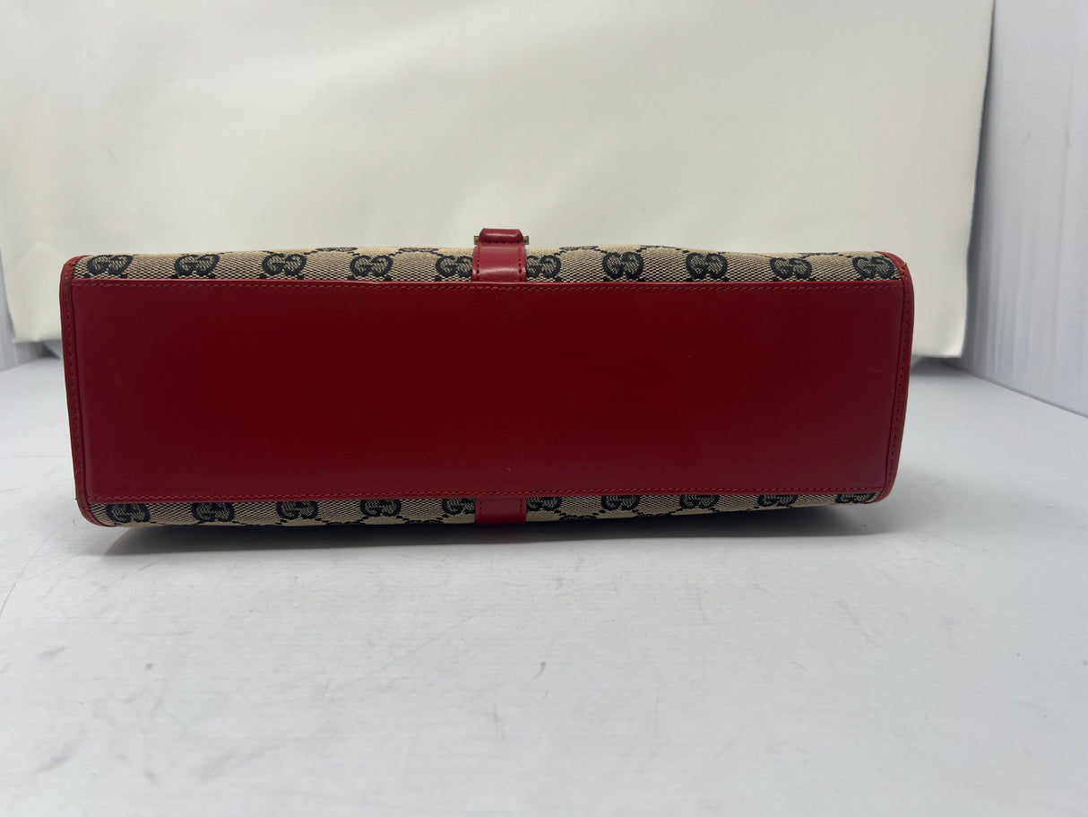Gucci Jackie Small Red GG Canvas Shoulder Bag