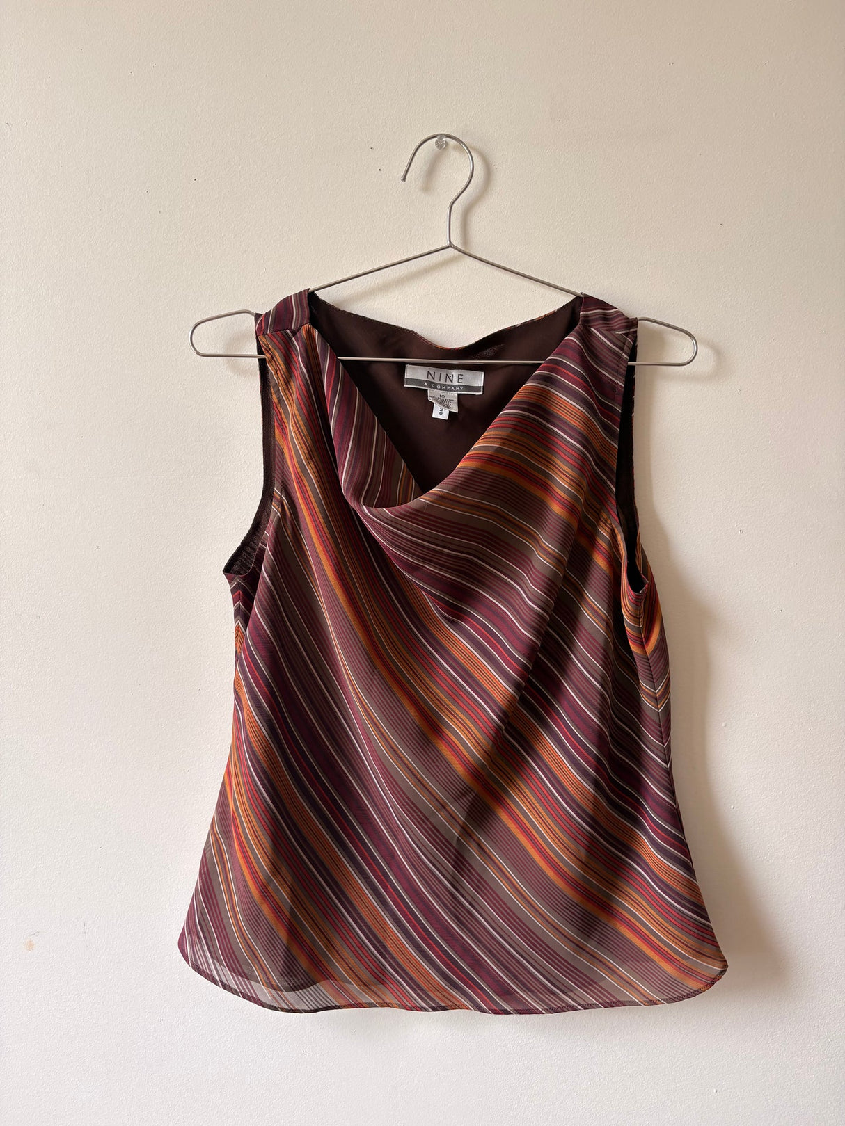 Multi-color stripe pattern blouse