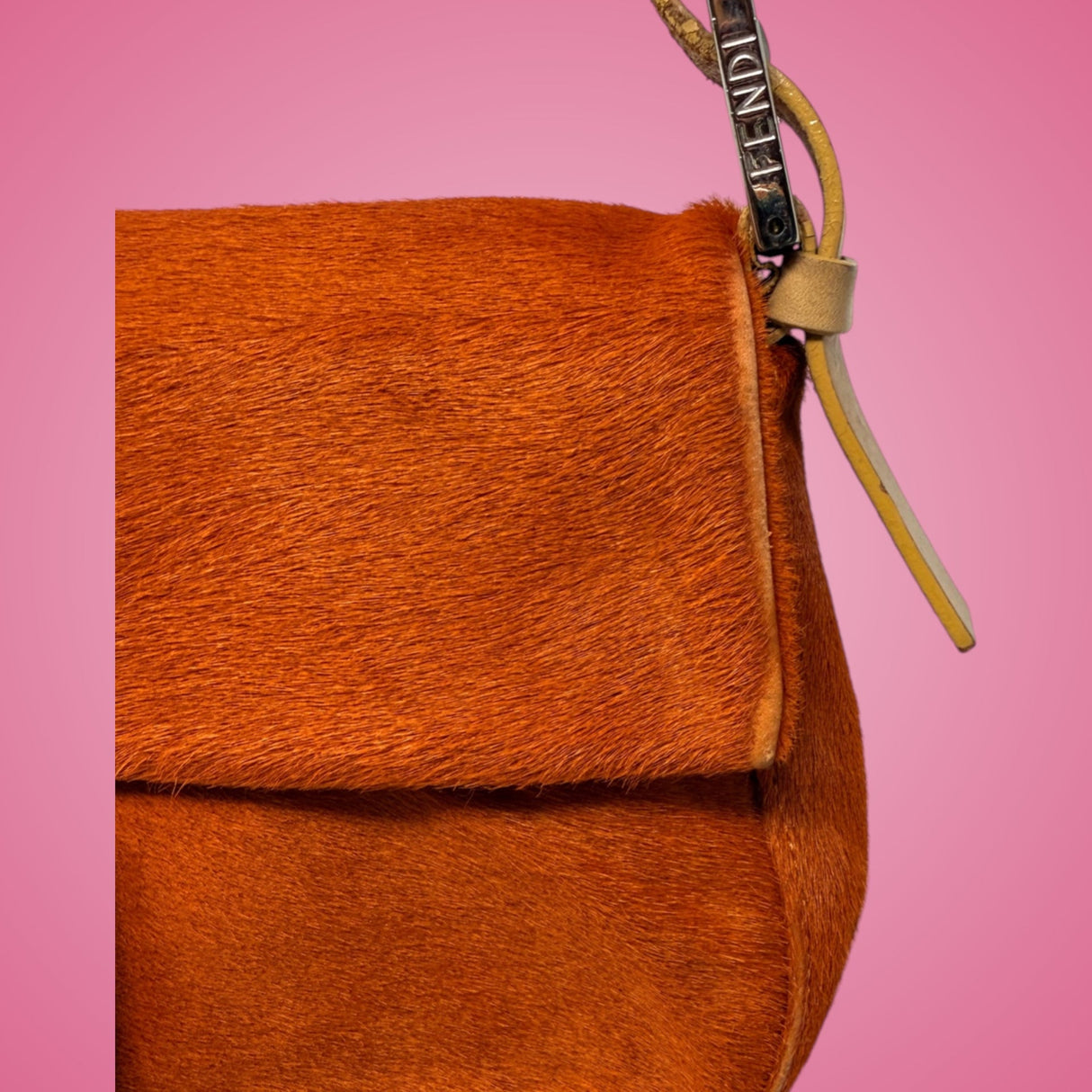 Fendi Baguette Orange Pony Hair