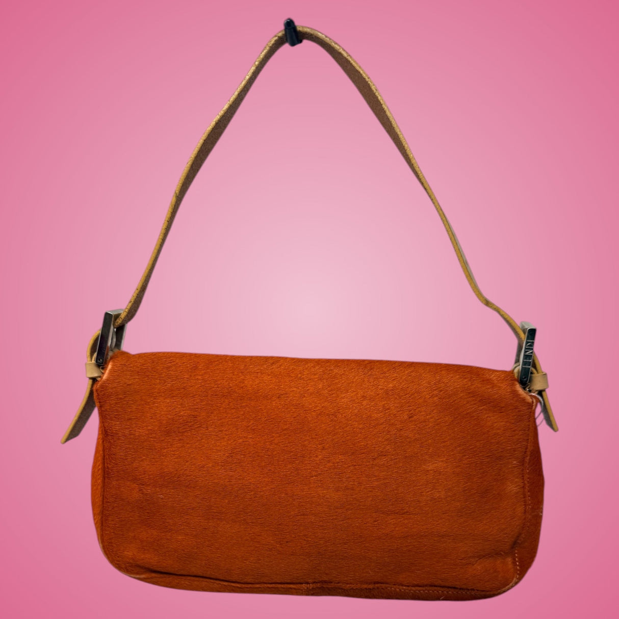 Fendi Baguette Orange Pony Hair