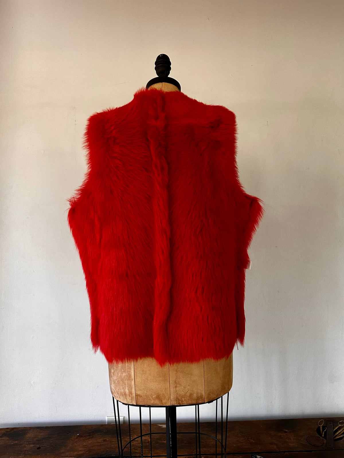 Hugo Buscati Rouge suede and fur vest