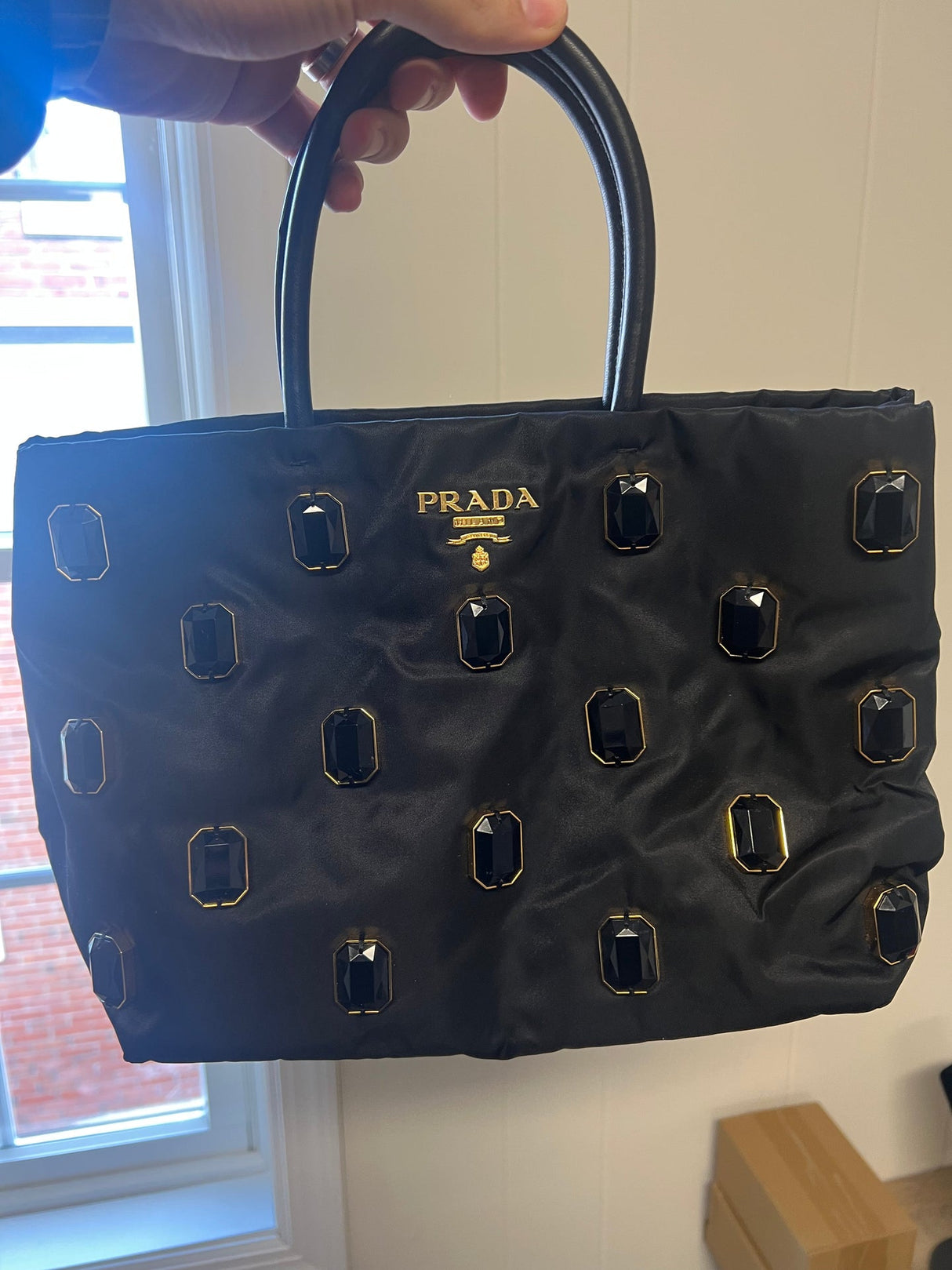Prada Tessuto nylon black Jewels