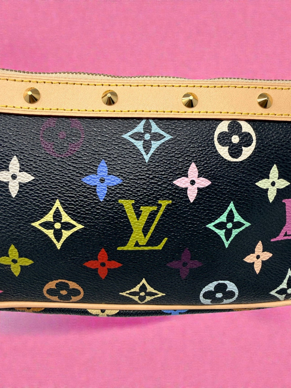 Louis Vuitton Murakami Black Multi Monogram Pochette