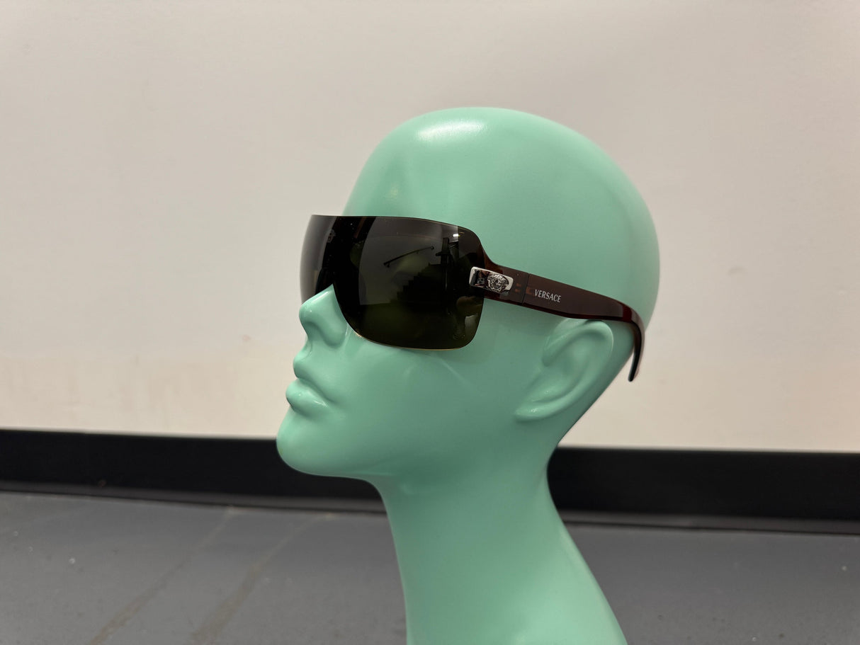 VERSACE Brown Shield Sunglasses